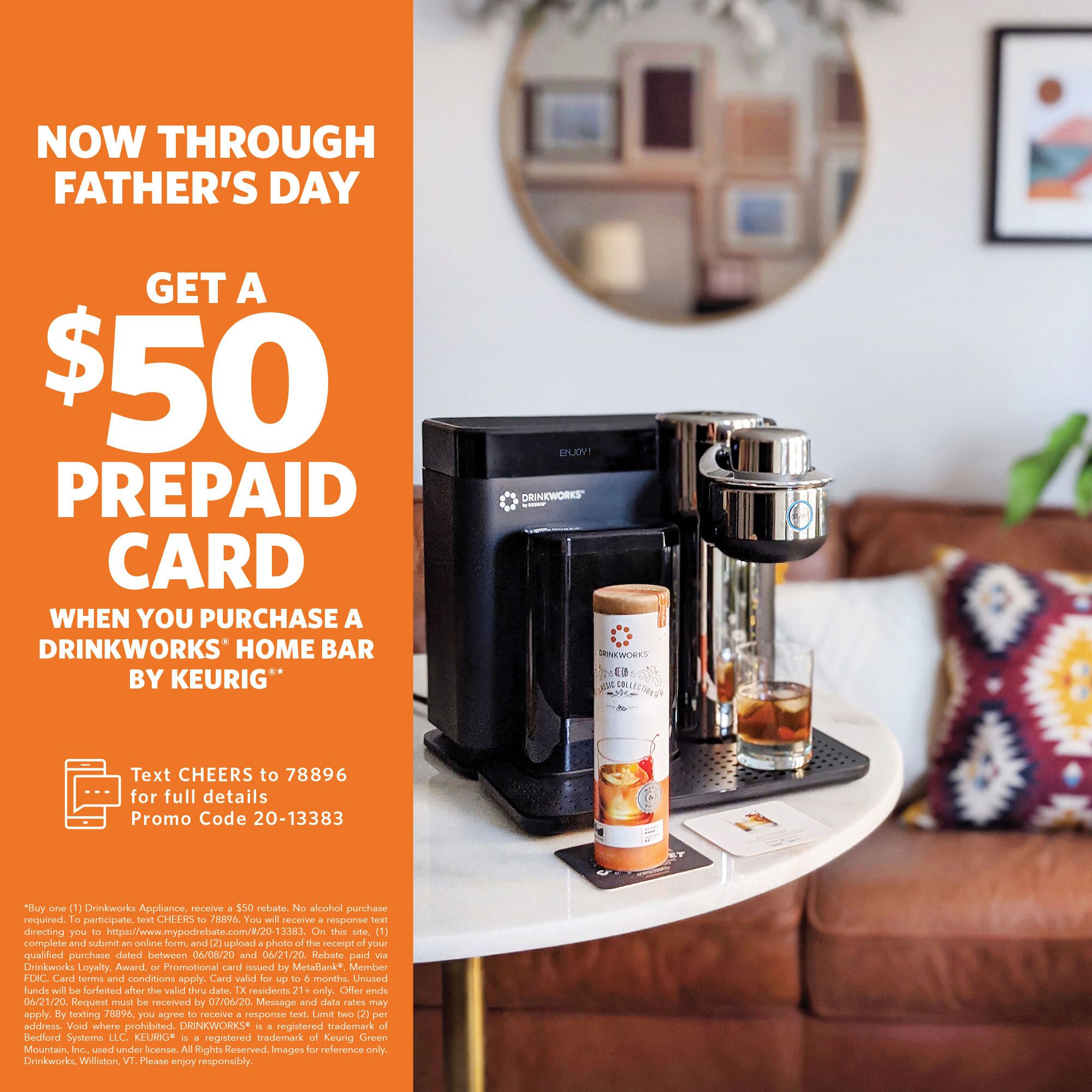 A Father's Day promotional ad ("Get a $50 prepaid card") built from the same system. Proof that the concept extended across formats without losing itself.